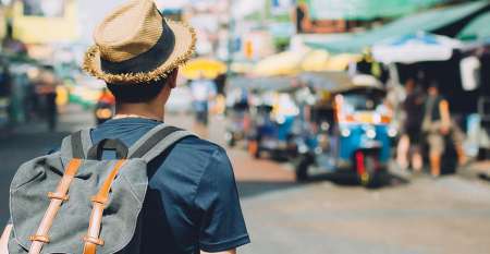 Backpacker traveller in Bangkok